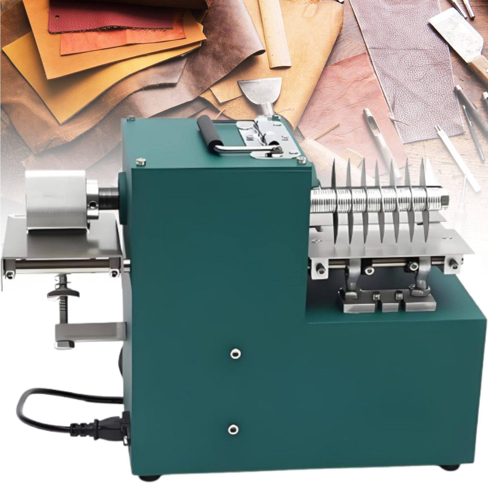 Mhwrughts Multicolor Leather Strip Cutter Machine, Electric Leather Cutting Machine With Variable Speed & Forward Reverse Control, 40W, 2-86Mm Cutting Width, For Leathercraft, Diy, Small Workshop