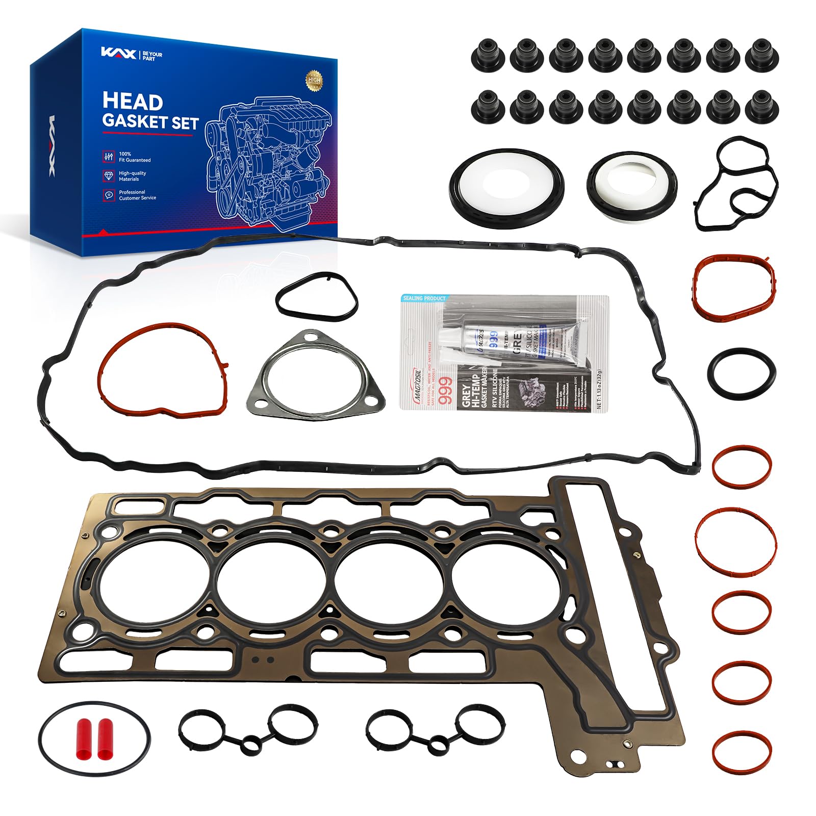KAX Engine Cylinder Head Gasket Set Compatible with Mini Cooper 2007 2008 2009 2010 2011 2012, Head Gasket Kit, OE# 9815416 IM