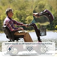 Vista 5 de Interruptor de encendido con llave, repuesto para scooter de movilidad, interruptor de encendido y apagado con 2 llaves para orgullo