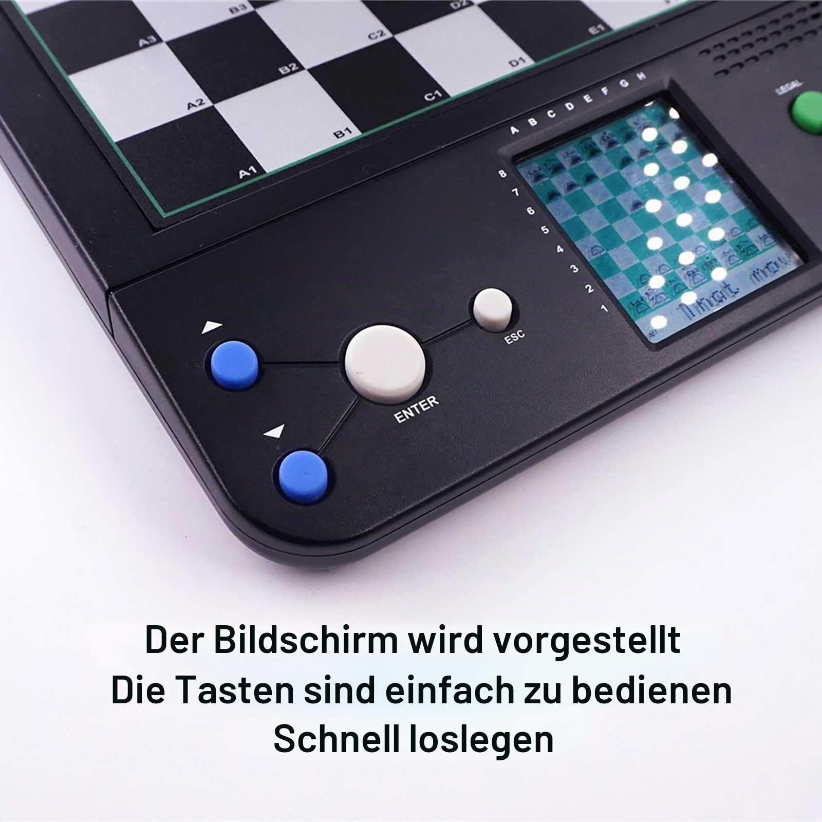 Intelligent Electronic Chess Board Mit Schachfiguren, Schach Computer Verschiedene SpielmöGlichkeiten Einzelspieler-Computerspiel, Elektronisches Schachspiel Geeignet FüR Kinder Erwachsene