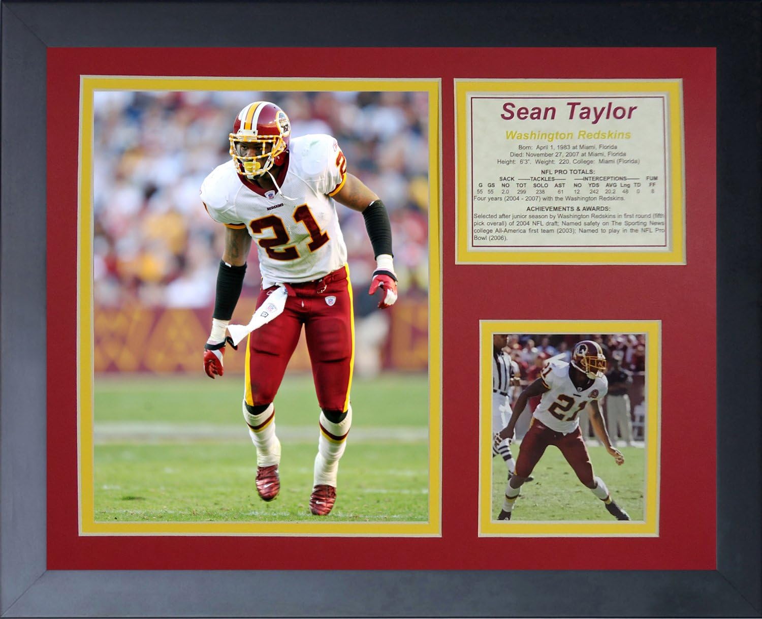 Legends Never Die Sean Taylor Home Framed Photo Collage, 11x14-Inch