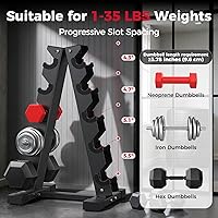 Vista 4 de Soporte para mancuernas solamente, soporte de pesas para mancuernas, marco en A, compacto para gimnasio en casa, ahorro de espacio