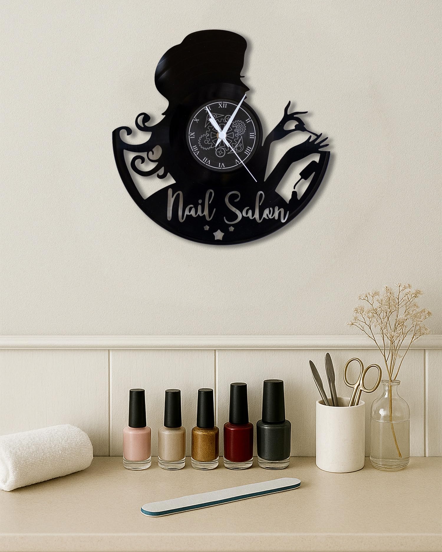 Orologio Da Parete Nail Salon | Design Elegante per Salone Di