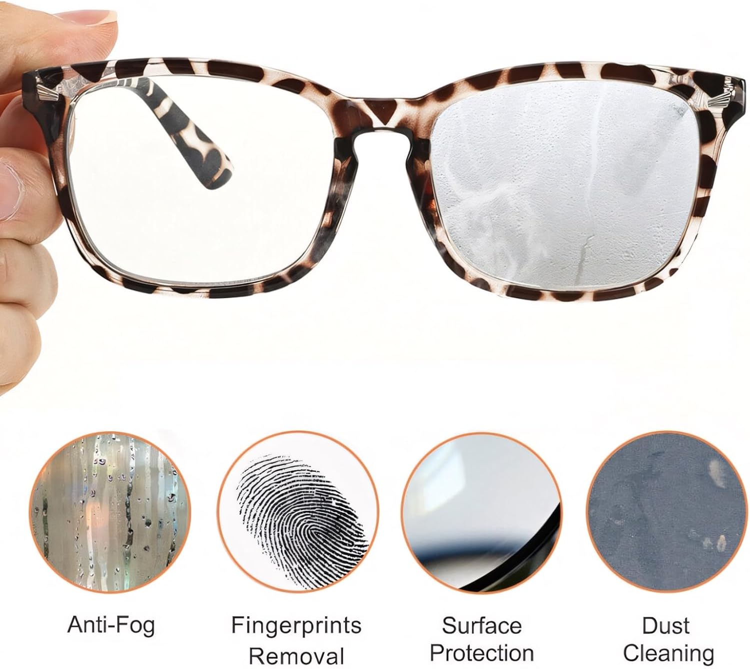 Muka 500 Pcs Custom Microfiber Cleaning Cloth 6" x 6" Full Color Printed Microfiber Cloth for Eyeglasses Camera Lens Cell Phones-5.9" x 5.9"