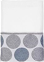 Vista 10 de Avanti Linens - Toalla de baño, toalla de algodón suave y absorbente (colección de círculos punteados, blanco)