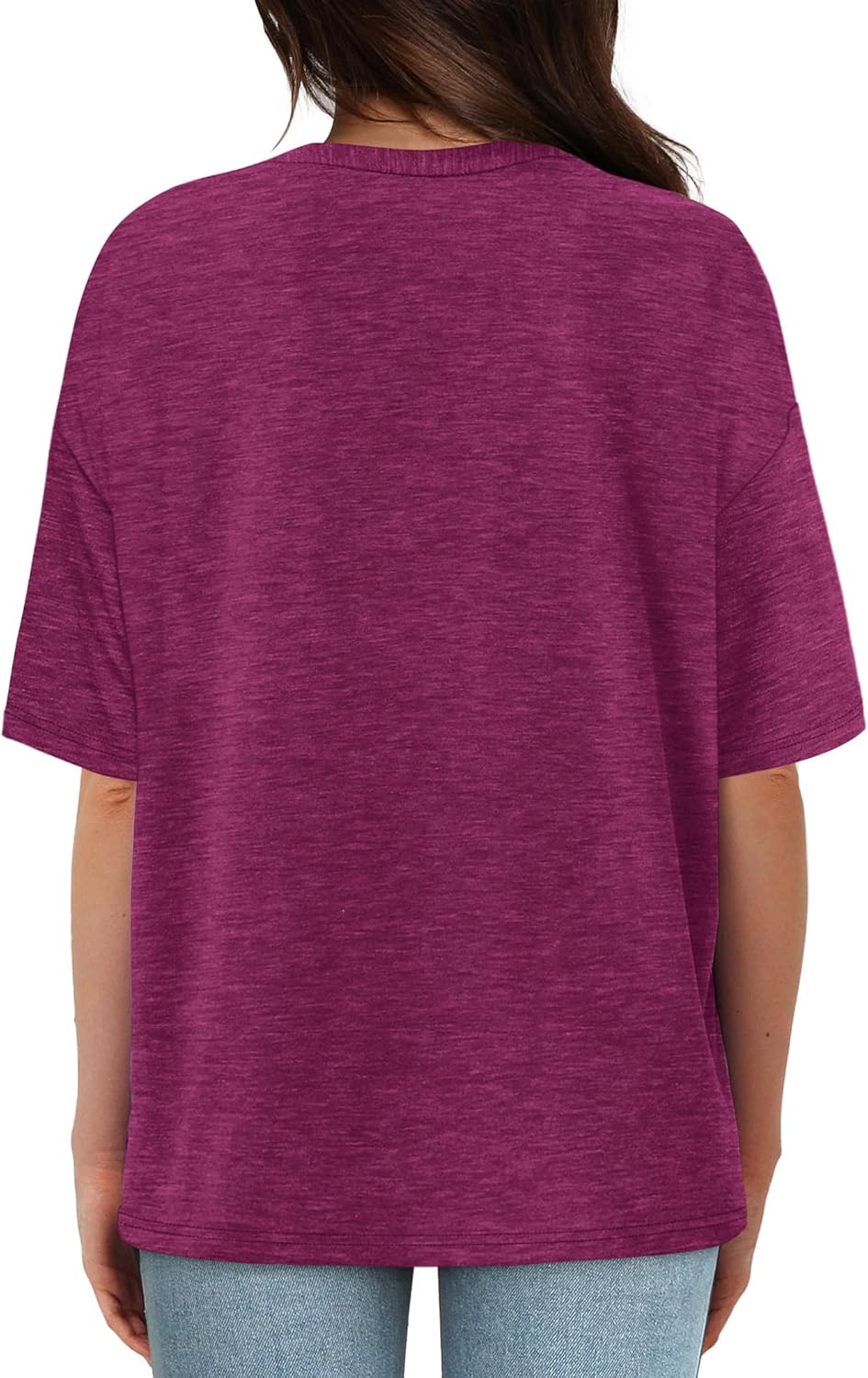 XIEERDUO Oversized T Shirts for Women Summer Short Sleeve Tops Loose Scook Neck - Image 5