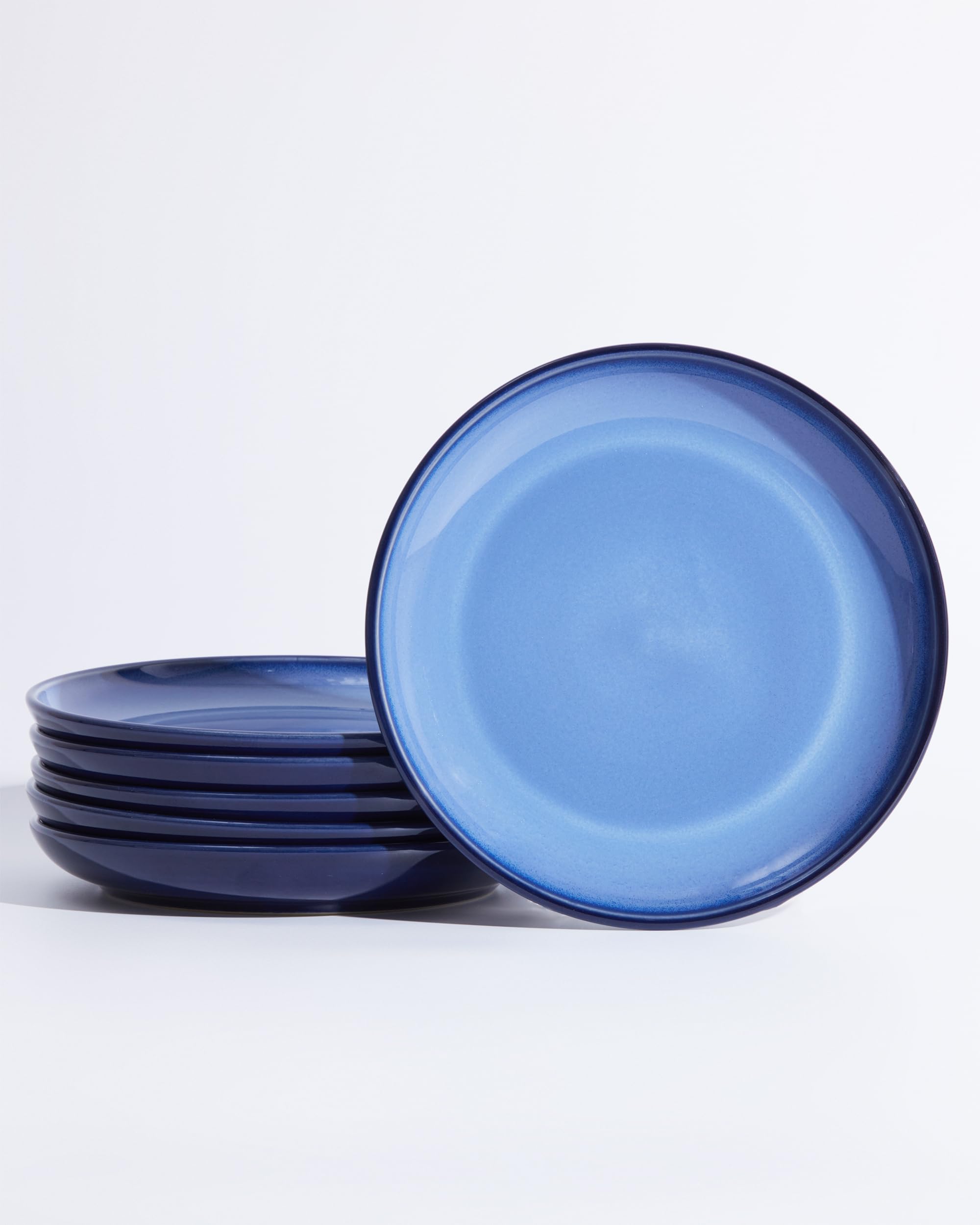Pokini Ceramic Dinner Plates Set of 6, 8inch Salad, Dessert Plates Dishes
