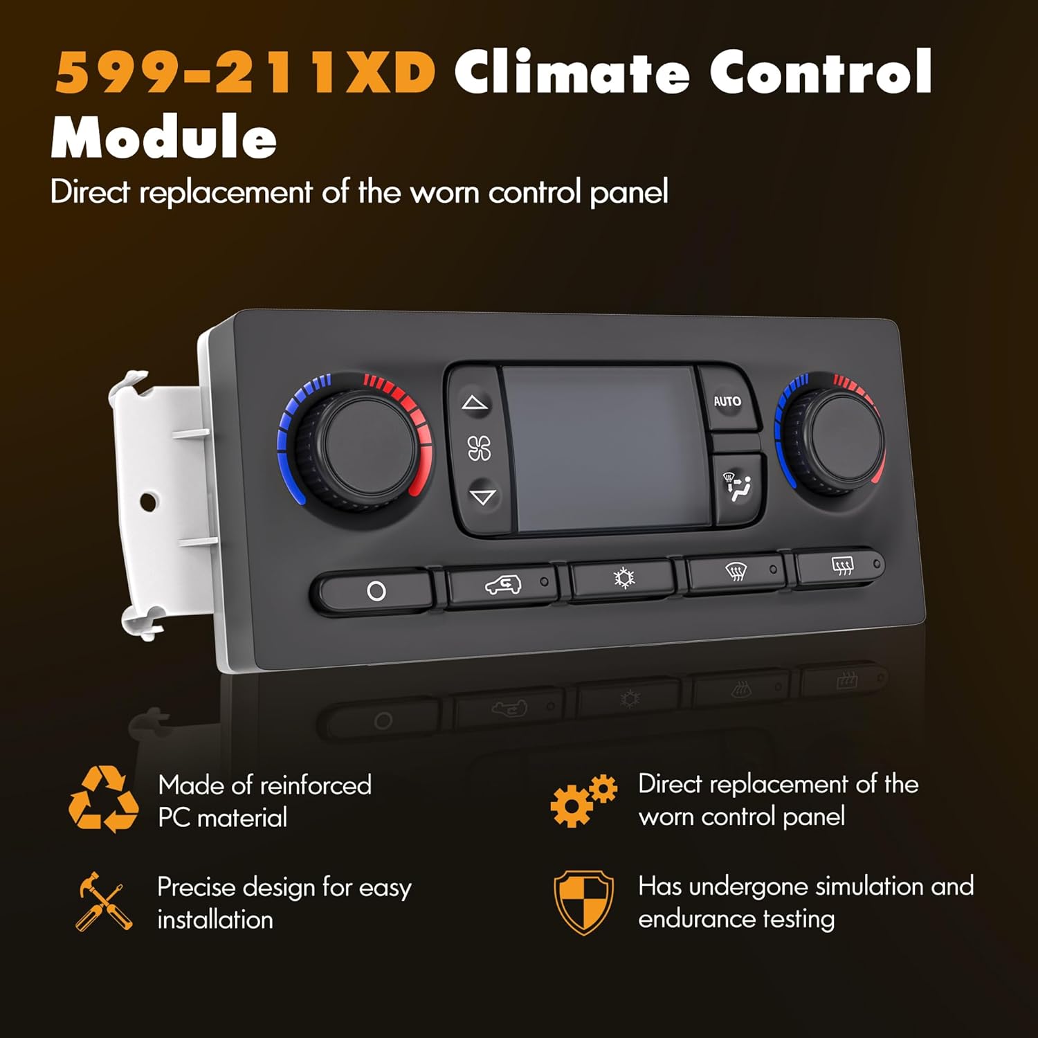 599-211XD Climate Control Module AC Heater HVAC Panel Compatible with 2003-2007 Chevy Silverado GMC Sierra 1500 2500 3500 Tahoe Suburban Avalanche Yukon XL Trailblazer Envoy Hummer H2 Buick Cadillac