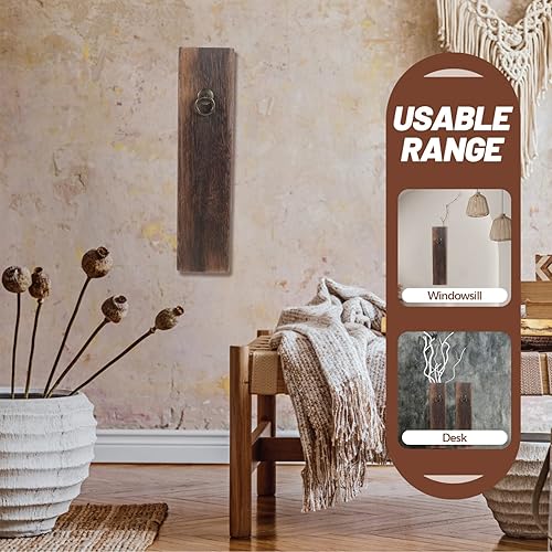 Miniatura 7 de Jarrón de madera con bolsillo de pared para flores secas y vegetación artificial, soporte para plantas de interior, maceta de pared interior,