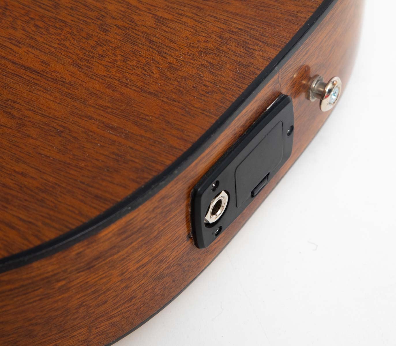 Concert Acoustique électrique Oud Acajou semi-creux avec égaliseur et étui souple