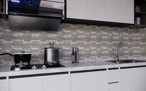 Miniatura 3 de Weimeisc 10 hojas de azulejos para salpicaduras de cocina, azulejos autoadhesivos, para pegar en tocadores de baño, decoración de chimenea, mesa de