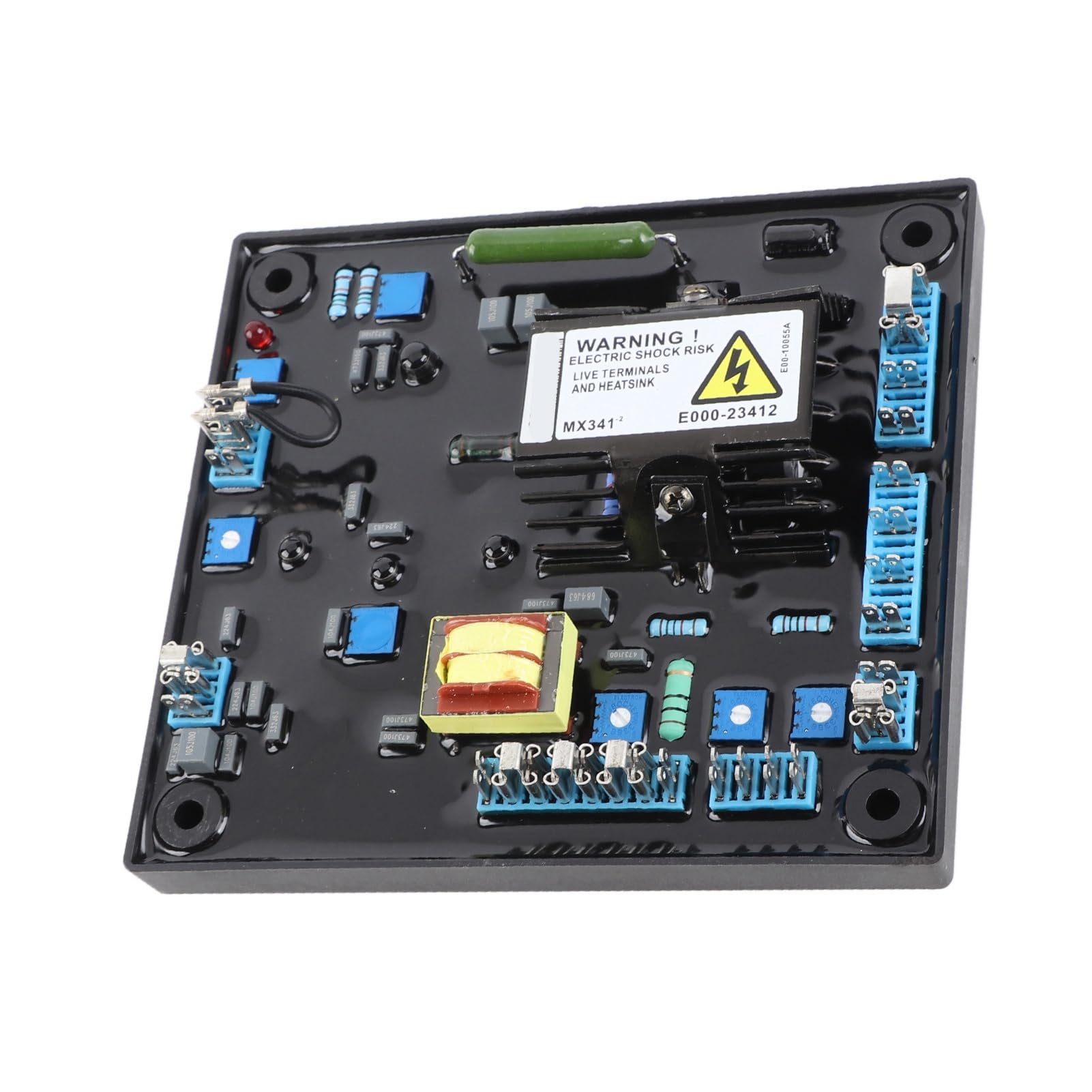Controlador Automático de Voltaje, Material ABS, Módulo AVR MX341 para Generador sin Escobillas con Protección contra Sobreexcitación y Baja Velocidad, Ideal para Uso en Campo