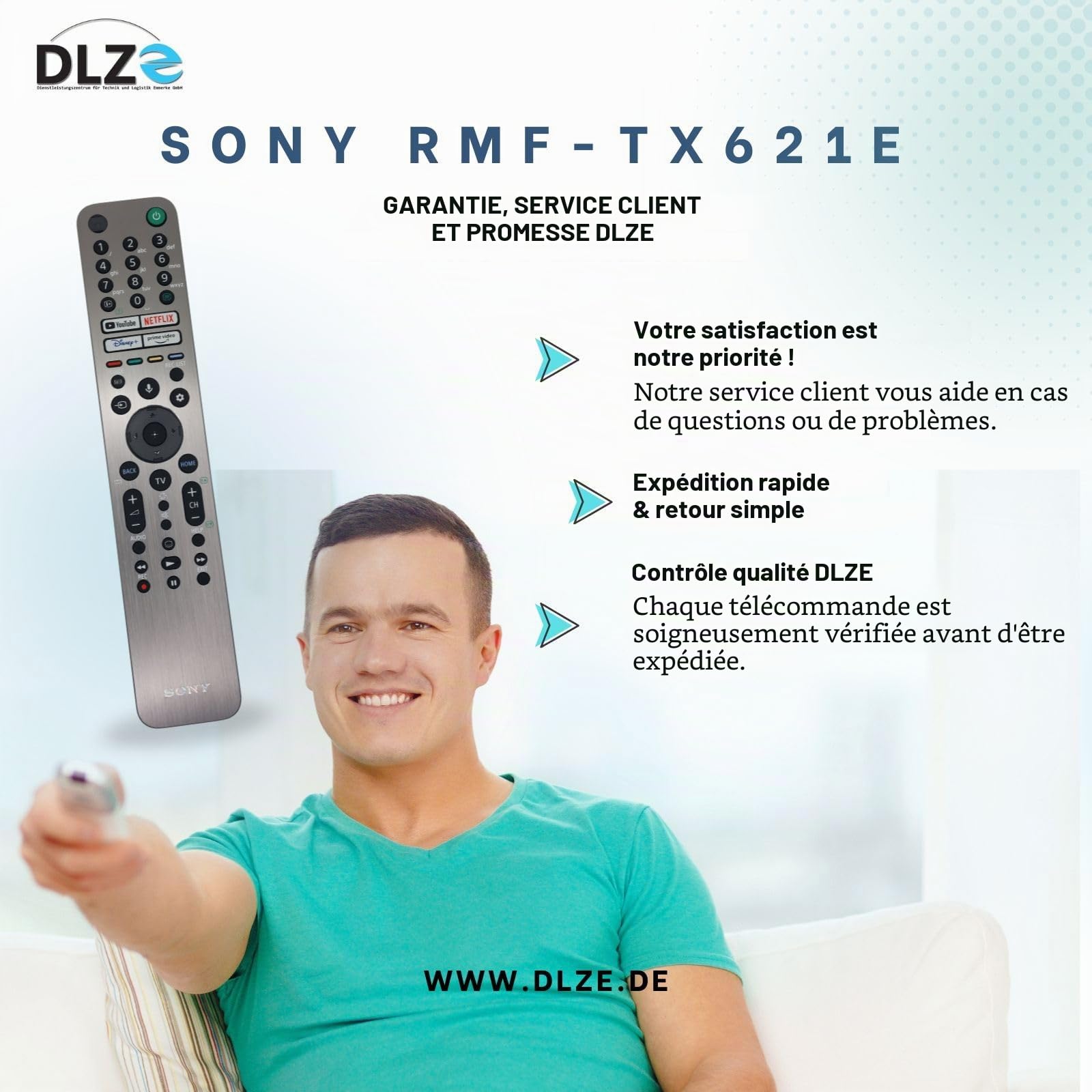 Télécommande d'origine SONY RMF-TX621E, RMF-TX611E, 100994912, 100994911, Voice, Backlight