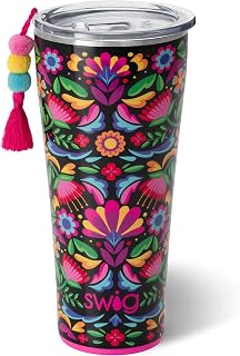 Swig Life 32oz Insulated Tumbler with Lid, Caliente | Triple Insulated Stainless Steel - Lid Included - Keeps Drinks Cold or Hot - Cup Holder Friendly - Dishwasher Safe