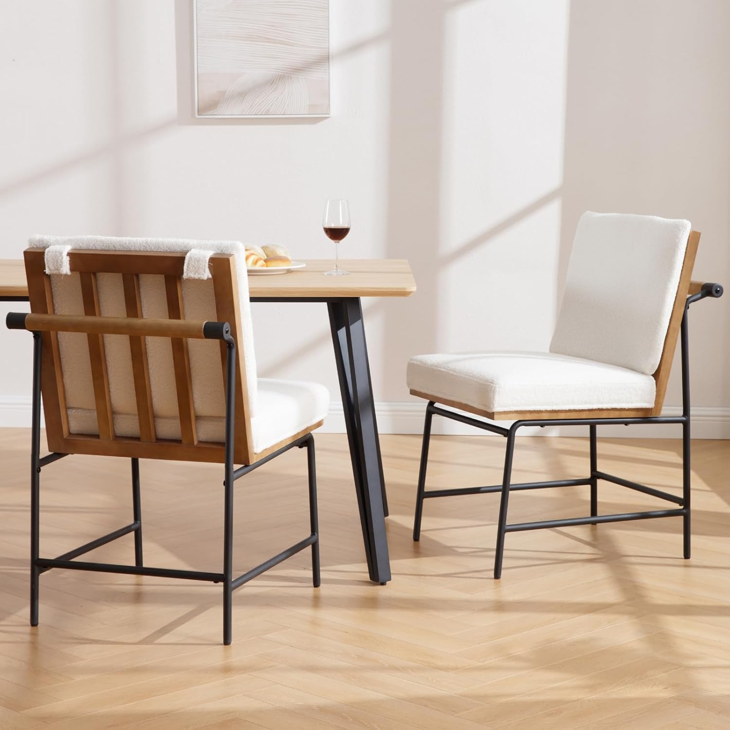 Ya-Home Juego de 2 sillas de comedor modernas, cómodas sillas laterales ...