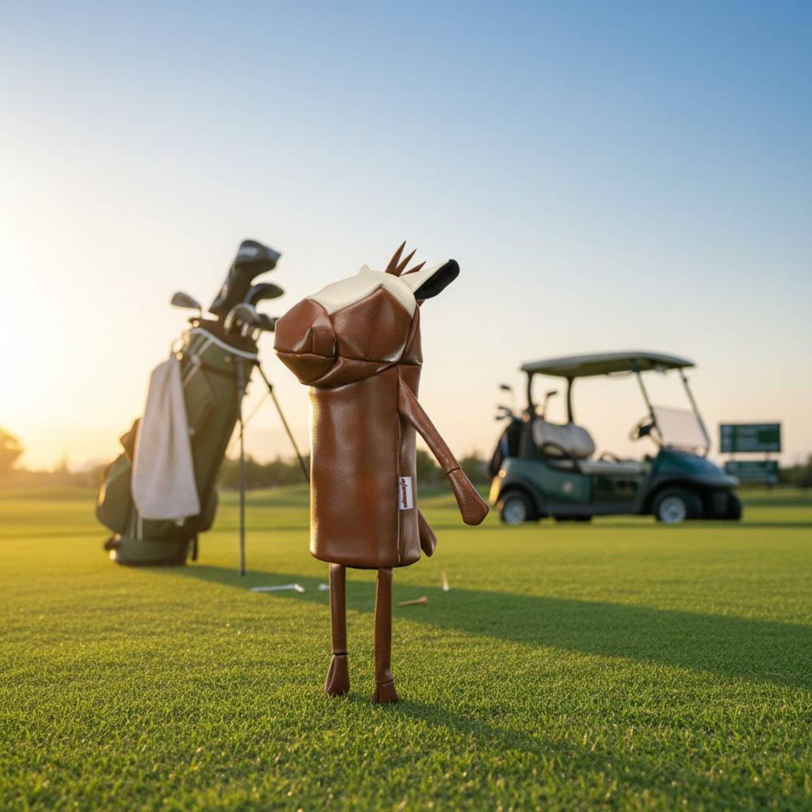 Copritesta Golf Copritesta Mazza Legno Protezione Custodia Personaggio Cartoon Pelle PU Liscio Apertura Elastica Calzata Sicura Protezione da Graffi E