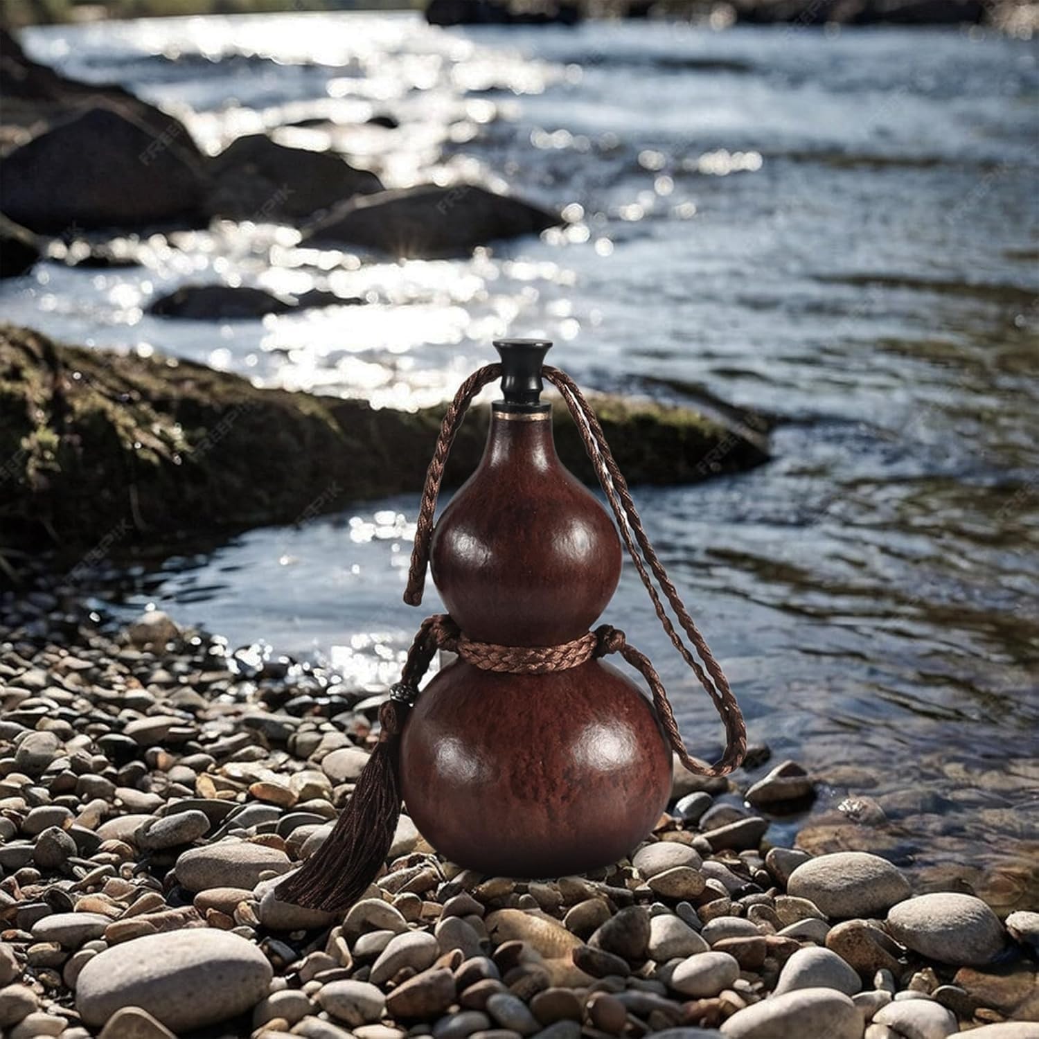 Black Myth Wukong Gourd Water Bottle - Classic Gourd-Style Sports Travel Bottle for Gym, Durable and Large Capacity(500ml)