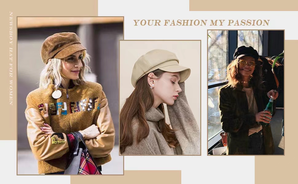 Tripome Newsboy Cap for Women-Beret Suede Coraline Irish Hats for