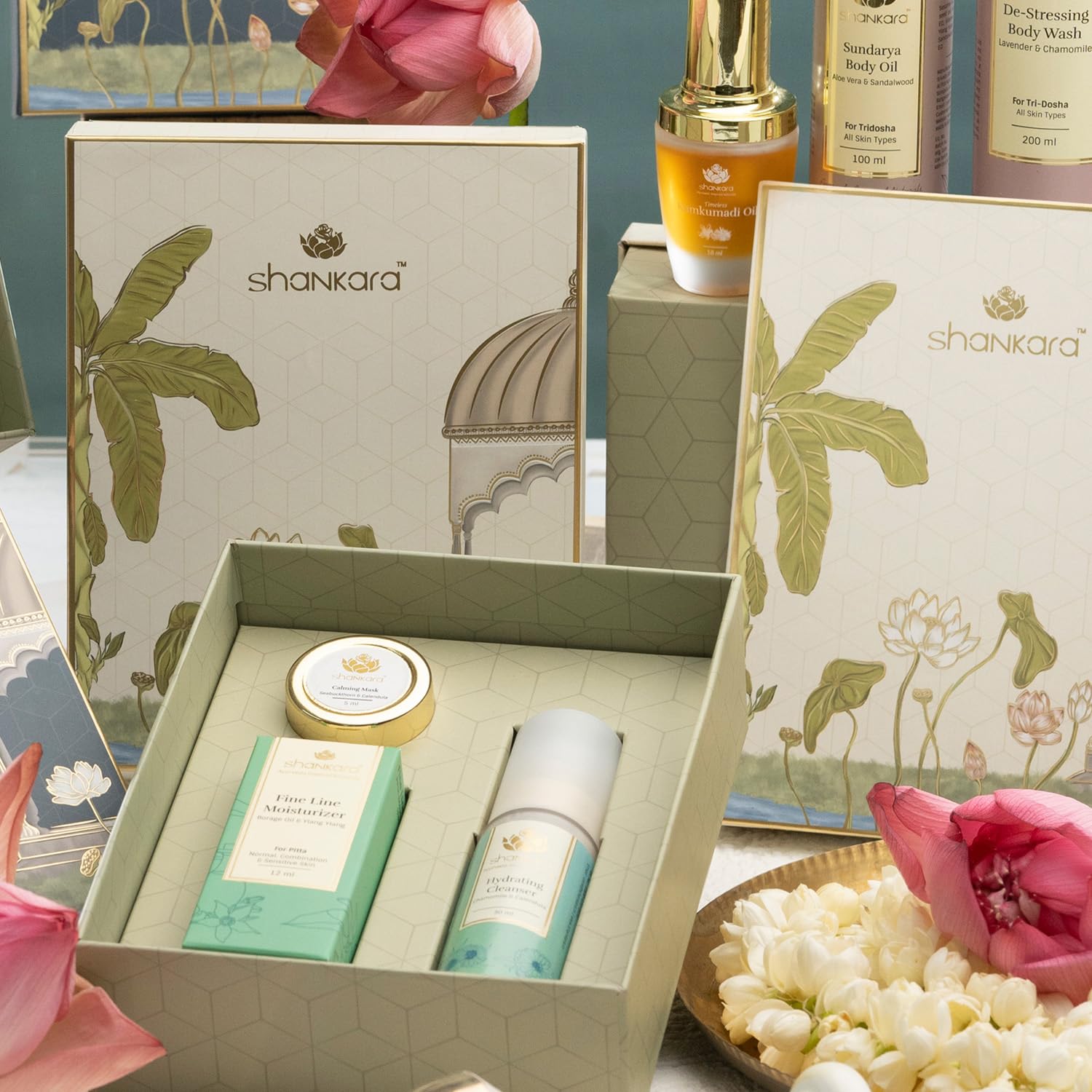 SHANKARA Moisture Essentials Gift Set: Microcrystal Exfoliation 7ml, Fine Line Moisturizer 12ml, Hydrating Cleanser 30ml with Chamomile & Calendula for Balanced Skin-image-26