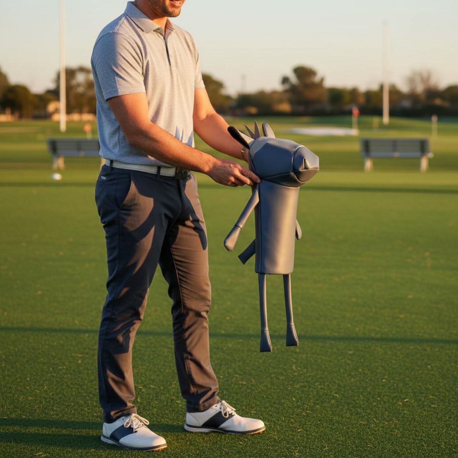 Copritesta Golf Copritesta Mazza Legno Protezione Custodia Personaggio Cartoon Pelle PU Liscio Apertura Elastica Calzata Sicura Protezione da Graffi E