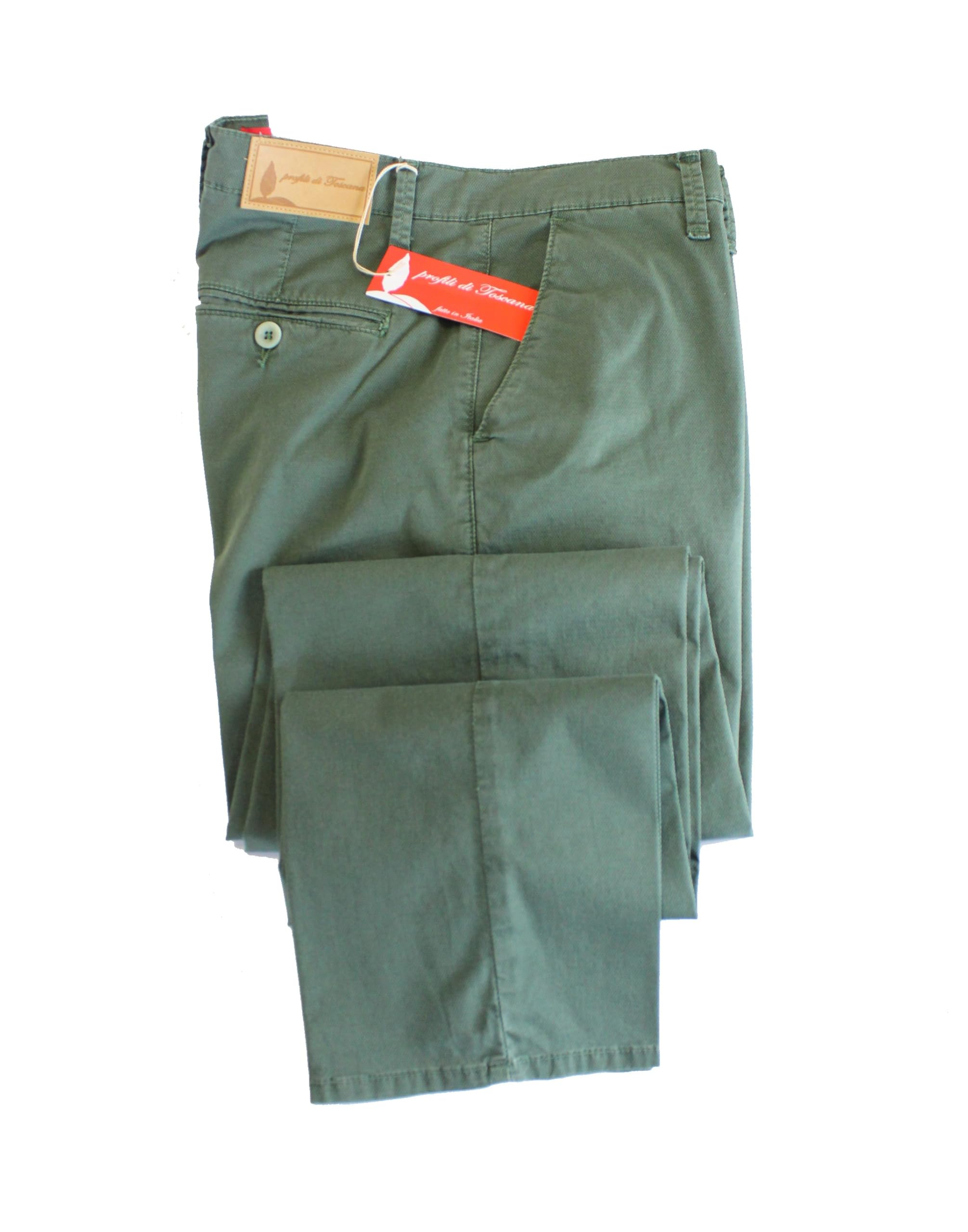 Pantaloni Chino Uomo 97% Cotone, Tessuto Estivo Sono Eleganti e Elasticizzati, Gamba Dritta, Vita Regolare, 100% Made in Italy