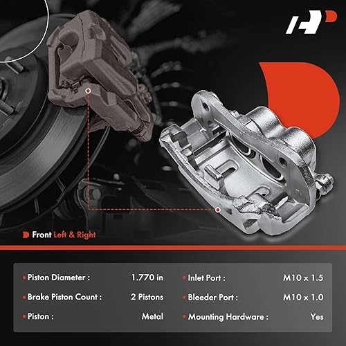 Miniatura 2 de A-Premium Conjunto de pinza de freno de disco con soporte compatible con Pontiac Torrent Chevy Equinox 2007-2009 Captiva Sport 2012-2015 Juego de 2