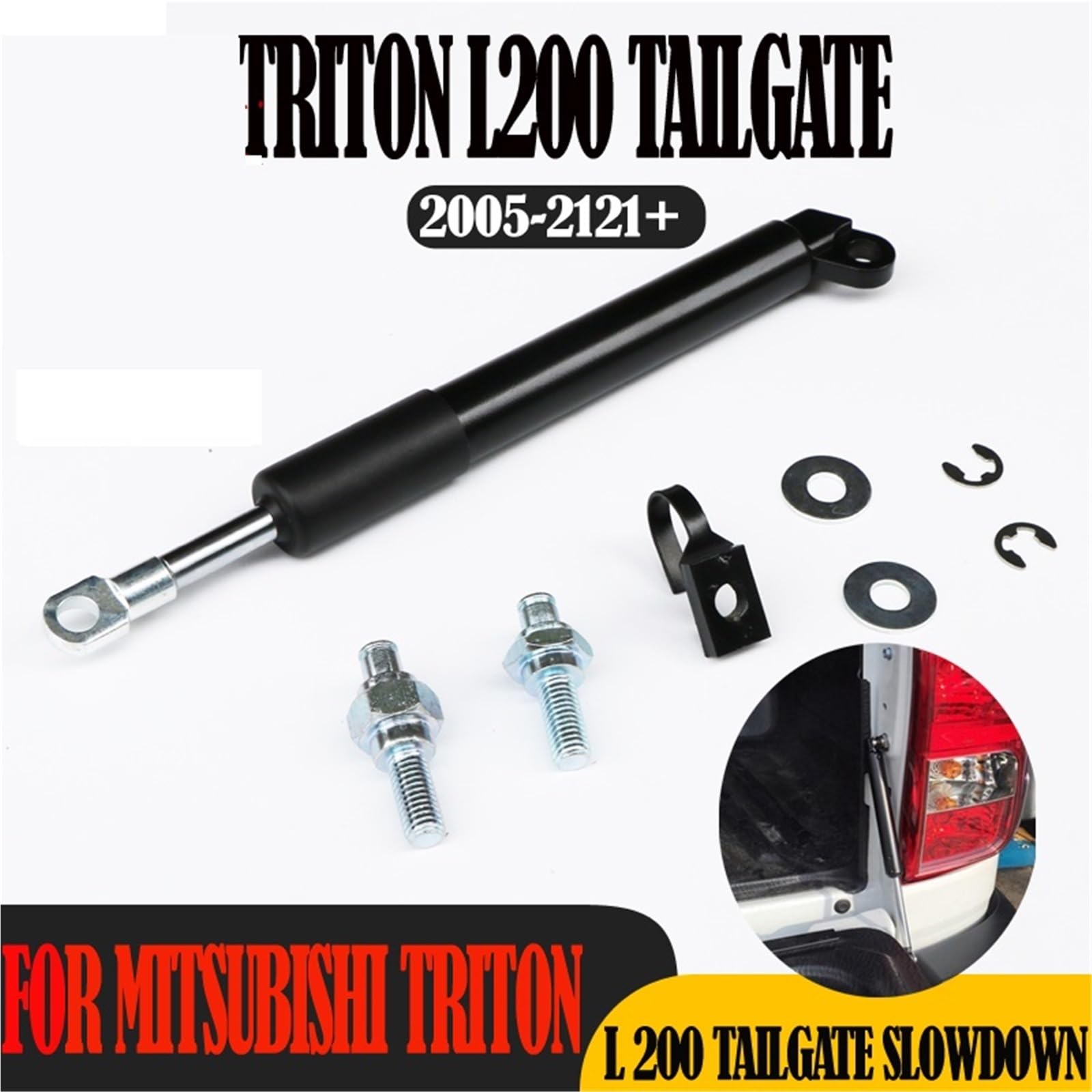 Boot Struts 1 Zestaw Amortyzatorów Gazowych pasuje do Mitsubishi Trition L200 2005-2021. Amortyzatory Klapy Tylnej, Modyfikacja Siłowników Gazowych.