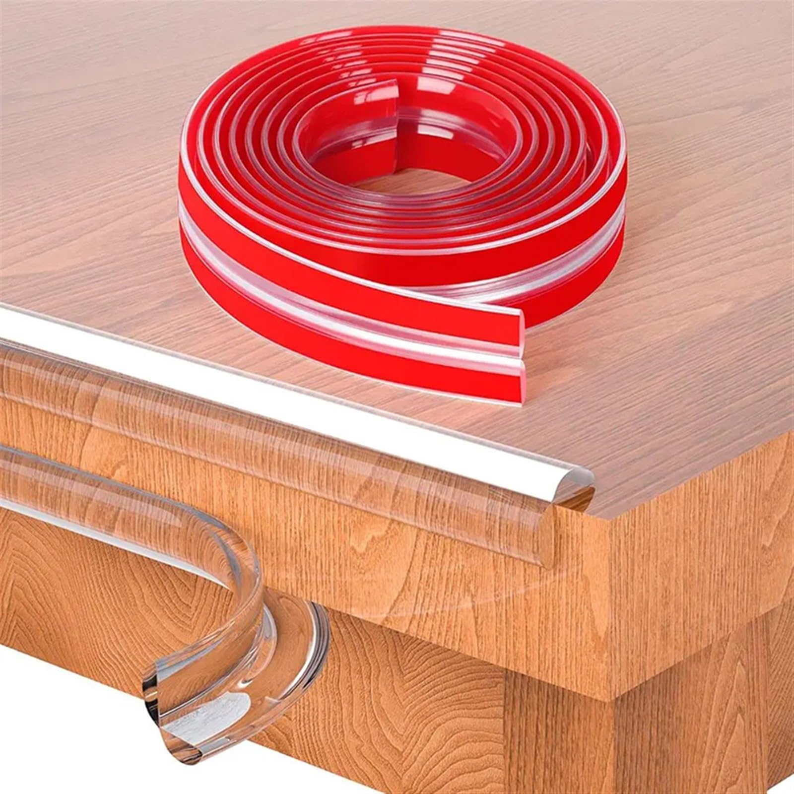 Edge - Protector de mesa para niños, protector de seguridad transparente de PVC, autoadhesivo, antigolpes