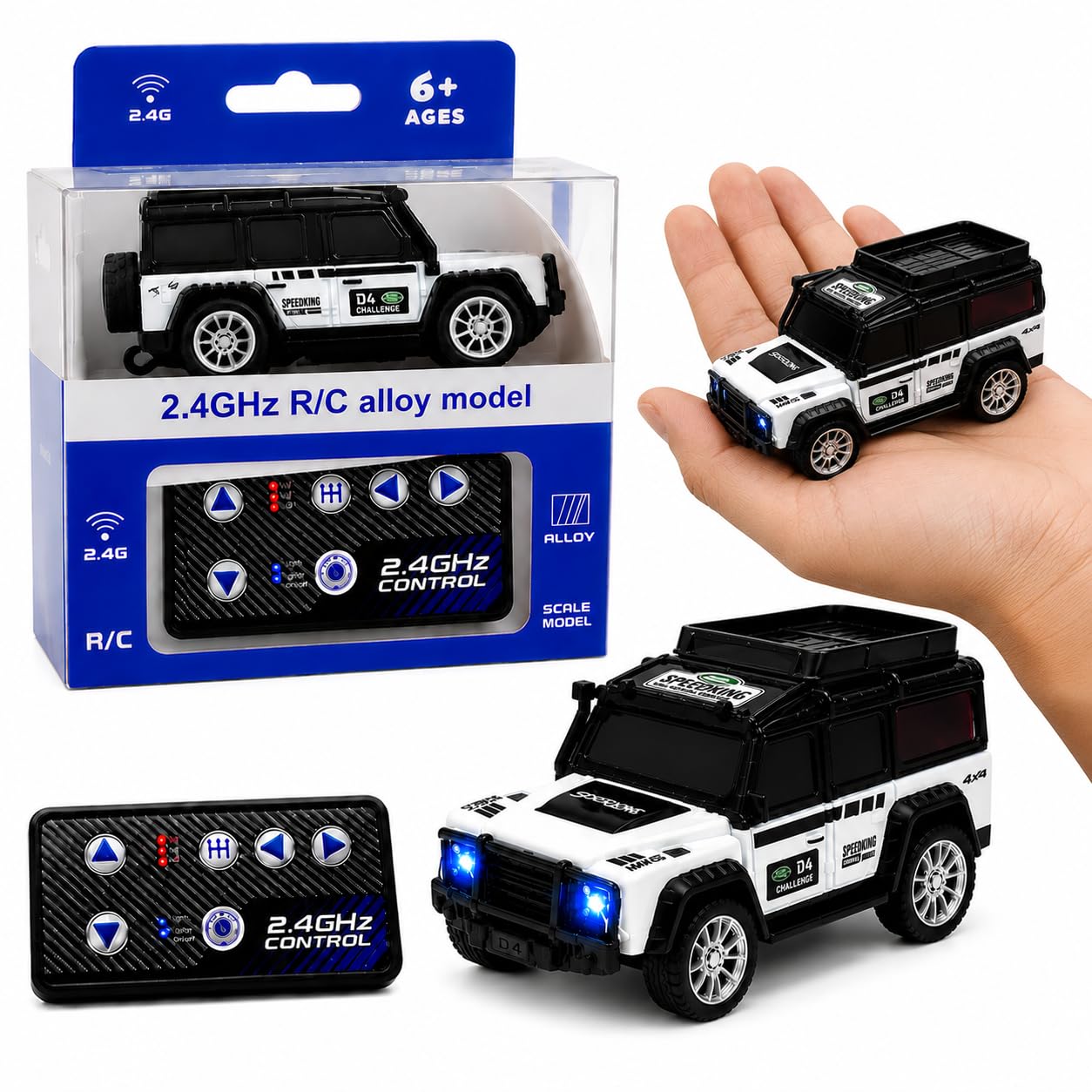 Mini Remote Control SUV Car for Kids, 2.4GHz RC Car with USB Rechargeable Battery, LED Lights, High-Speed Off-Road Toy Vehicle, Easy Remote Controller, Gift for Boys & Girls Ages 5+-image-8