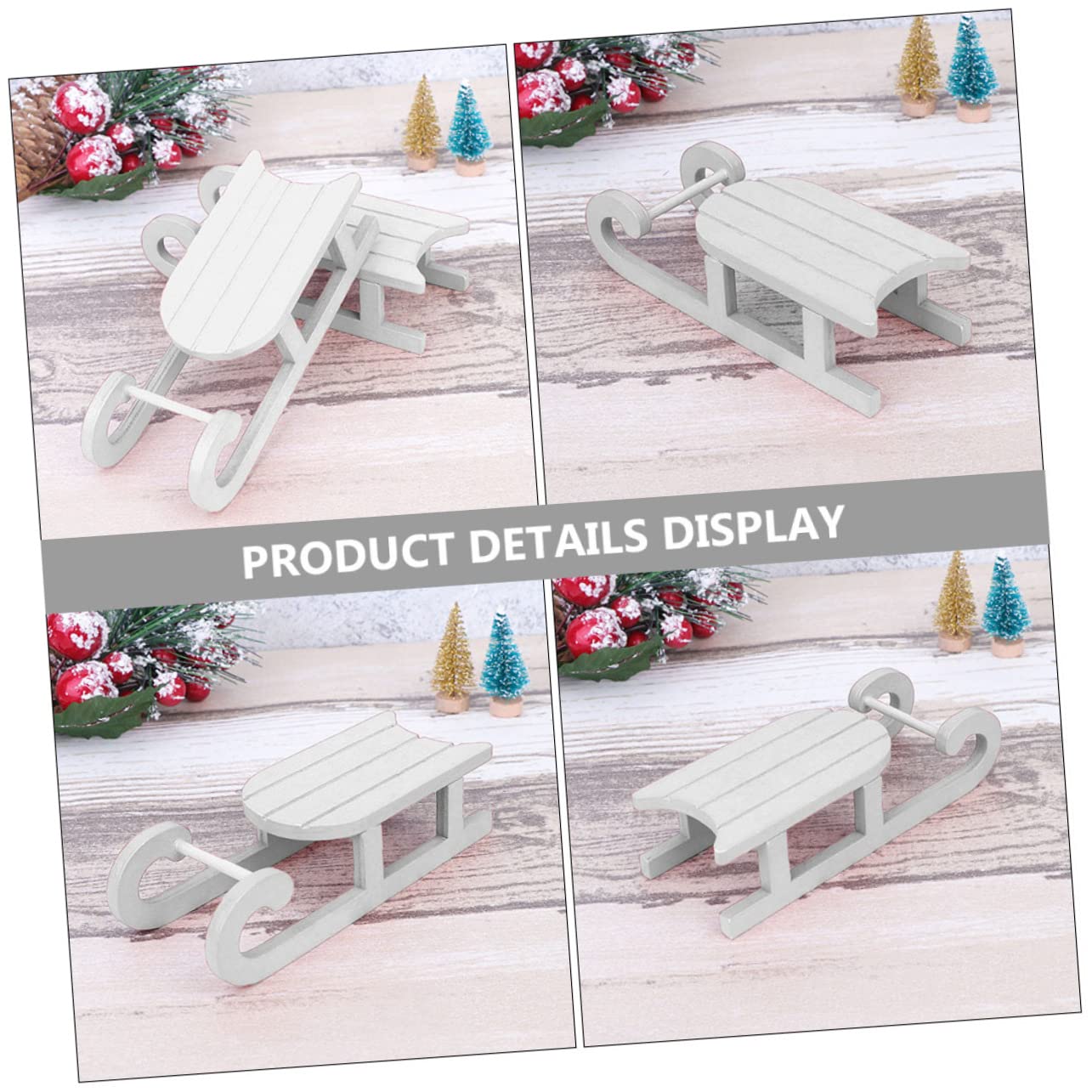 MAGICLULU 8 Sätze Weihnachtsschlitten Ornamente Gewichtsschlitten Weihnachtsschmuck Schneeflocken Schlitten Schneemann Weihnachtsdekorationen Aufblasbarer 2 Stück * 8