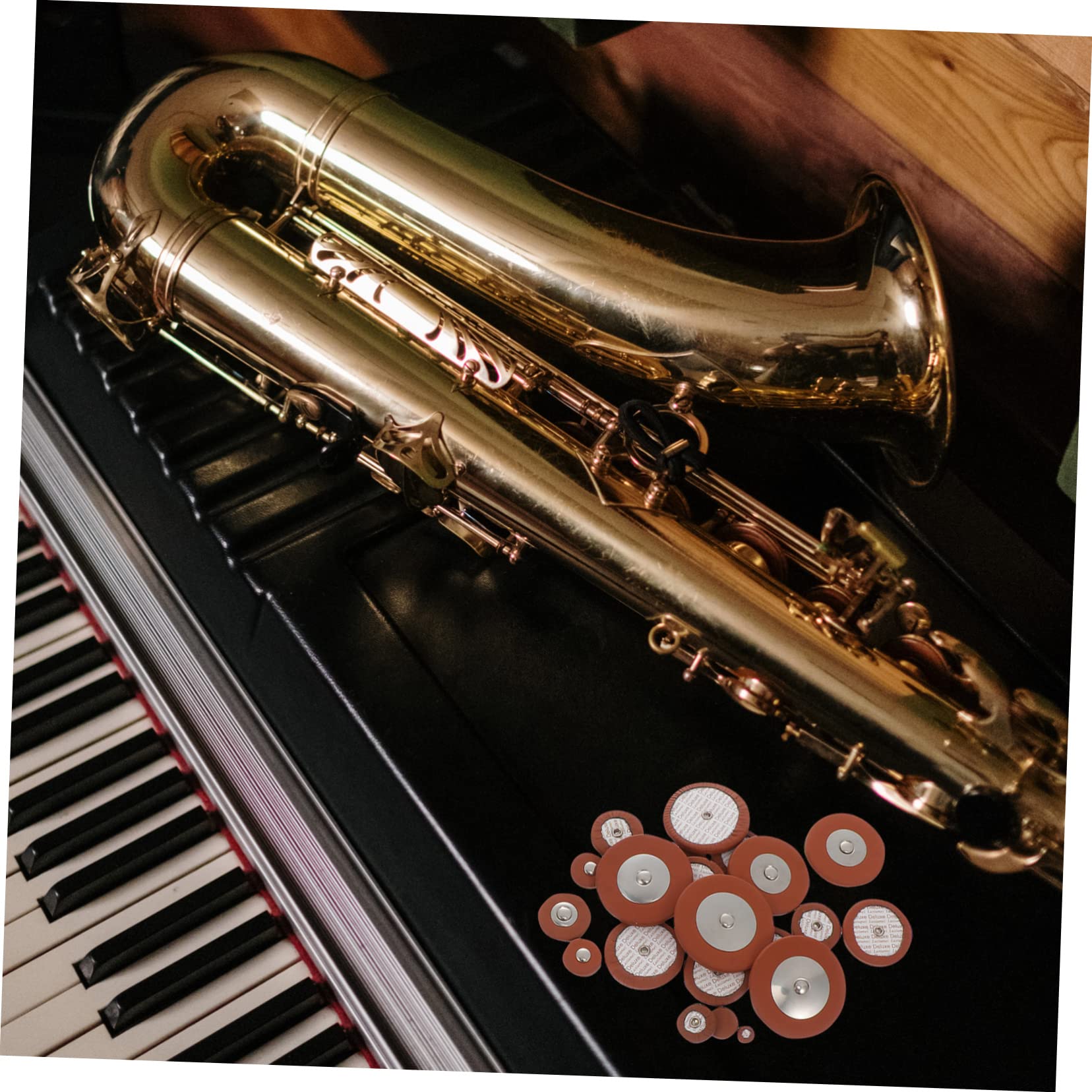 Altsaxophon Reparaturset 1 Satz für Wartung und Ersatzteile Selbstgemacht | Metall und Schafleder, Zubehör für Blasinstrumente, für Alt Saxophon, Bausatz für Hobbybastler Zufällige Farbe