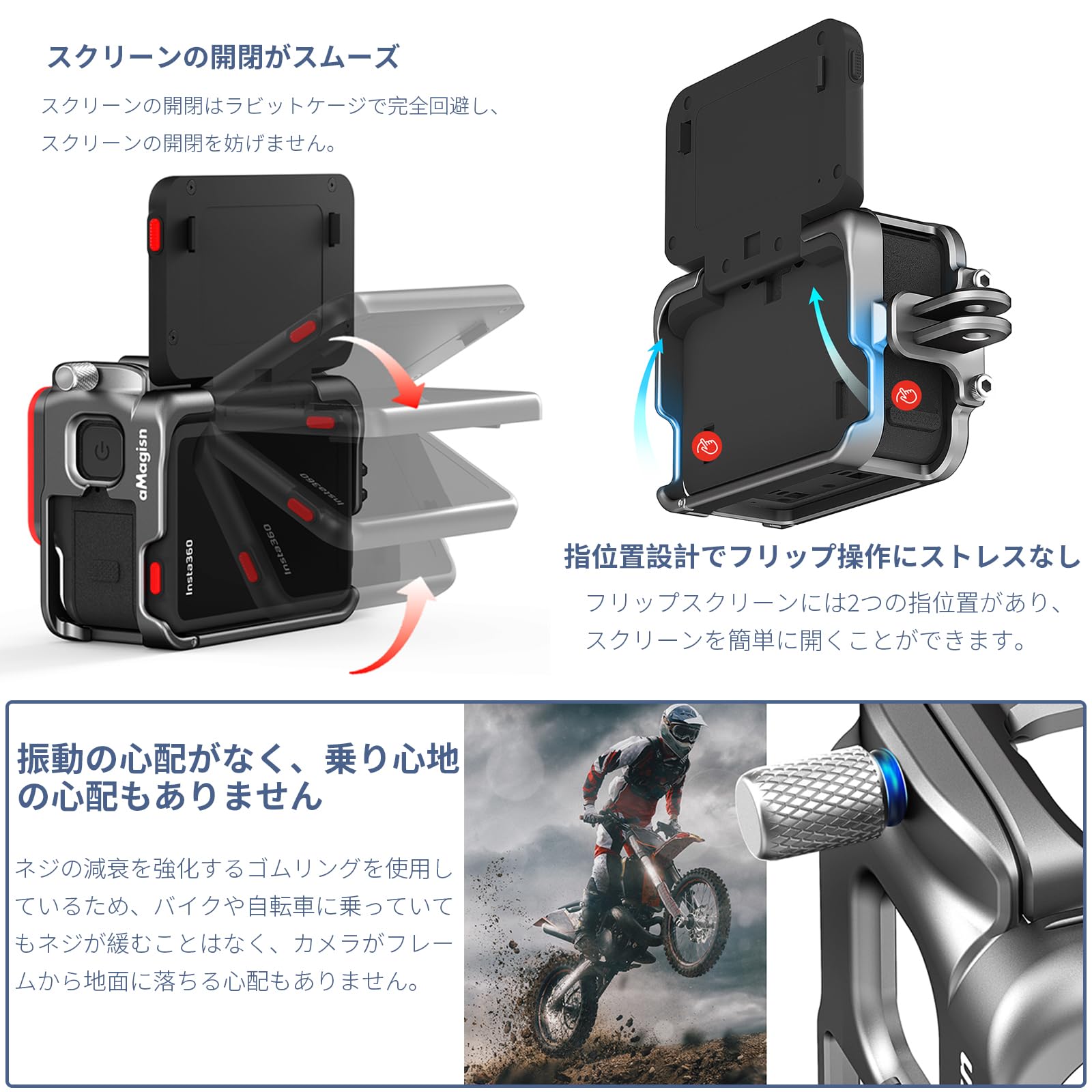 Amazon | TOMGDRACO Insta360 Ace Pro 2/Insta360 Ace Pro/Ace用カメラ 