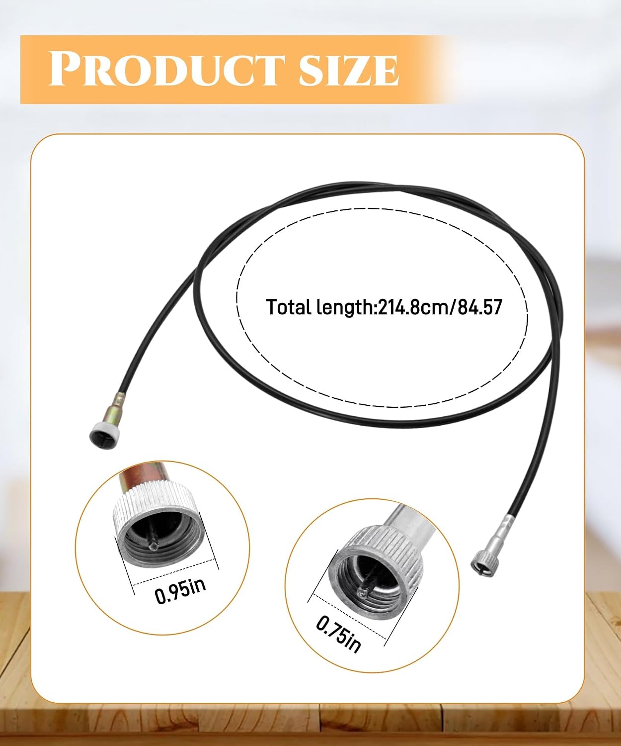 7641443183 Transmission Speedometer Cable Fits for 55 56 57 Chevy 700R4 TH350 TH400 TH-200,TH-350 TH-400 TH-200-4R TH-700R4,Compatible with Chrysler transmissions 727,904