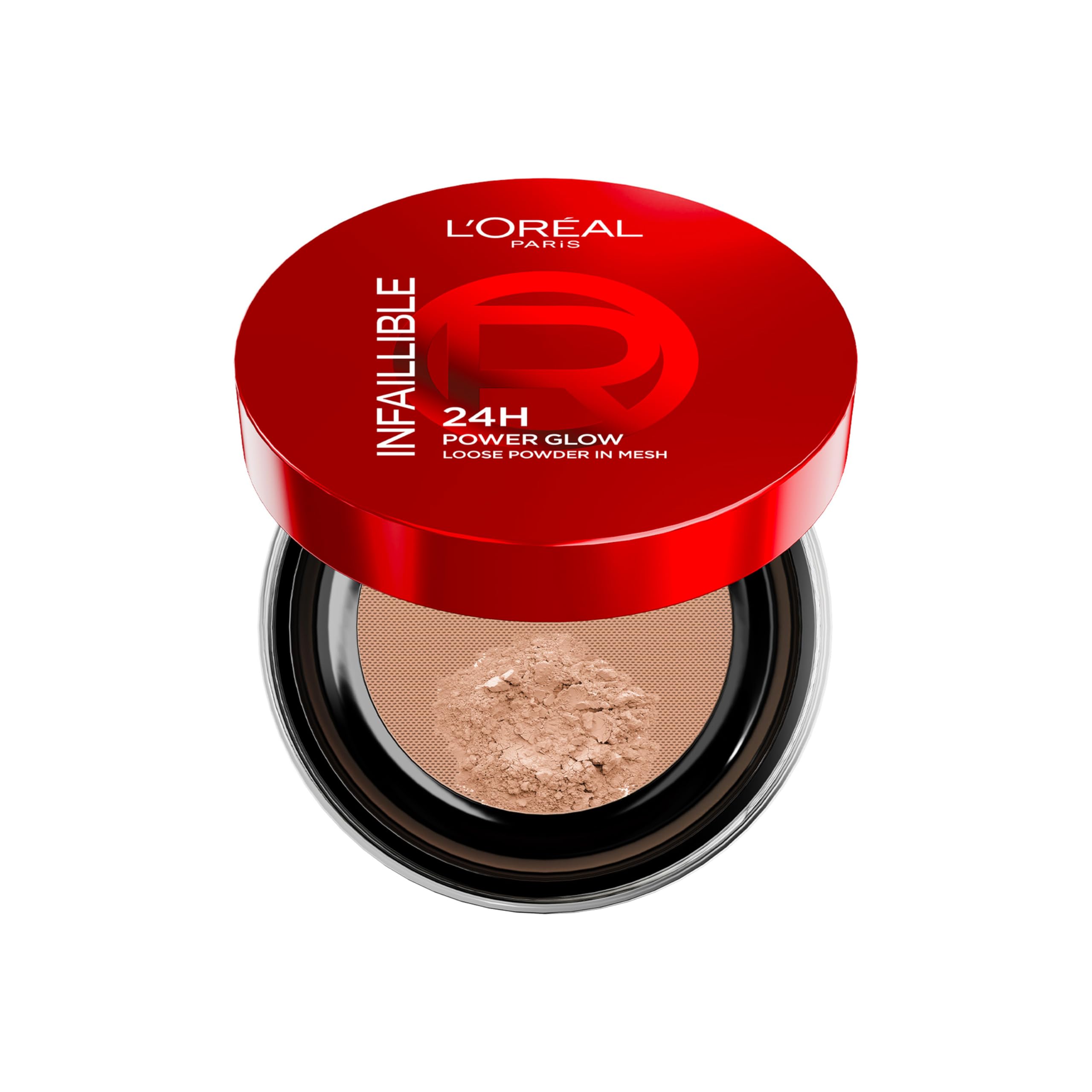 L'Oréal Paris Infallible 24H Power Glow Loose Powder - Medium. Fórmula hidratante y respetuosa con la piel con perlas planas. Para un brillo difuminado en la piel y un acabado radiante hasta 24H*