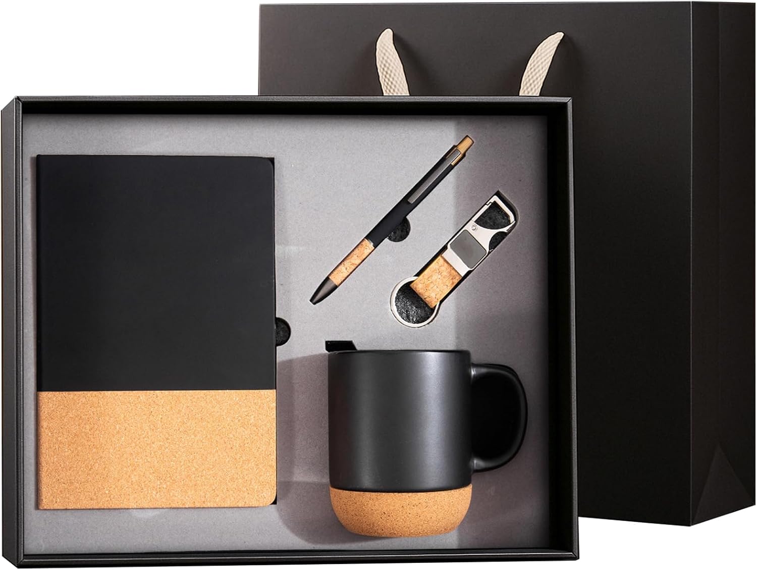 Executive Coffee Cup Gift Set for Men Women Coffee Tumbler Gift Set for Business Coffee Mug (Black)
