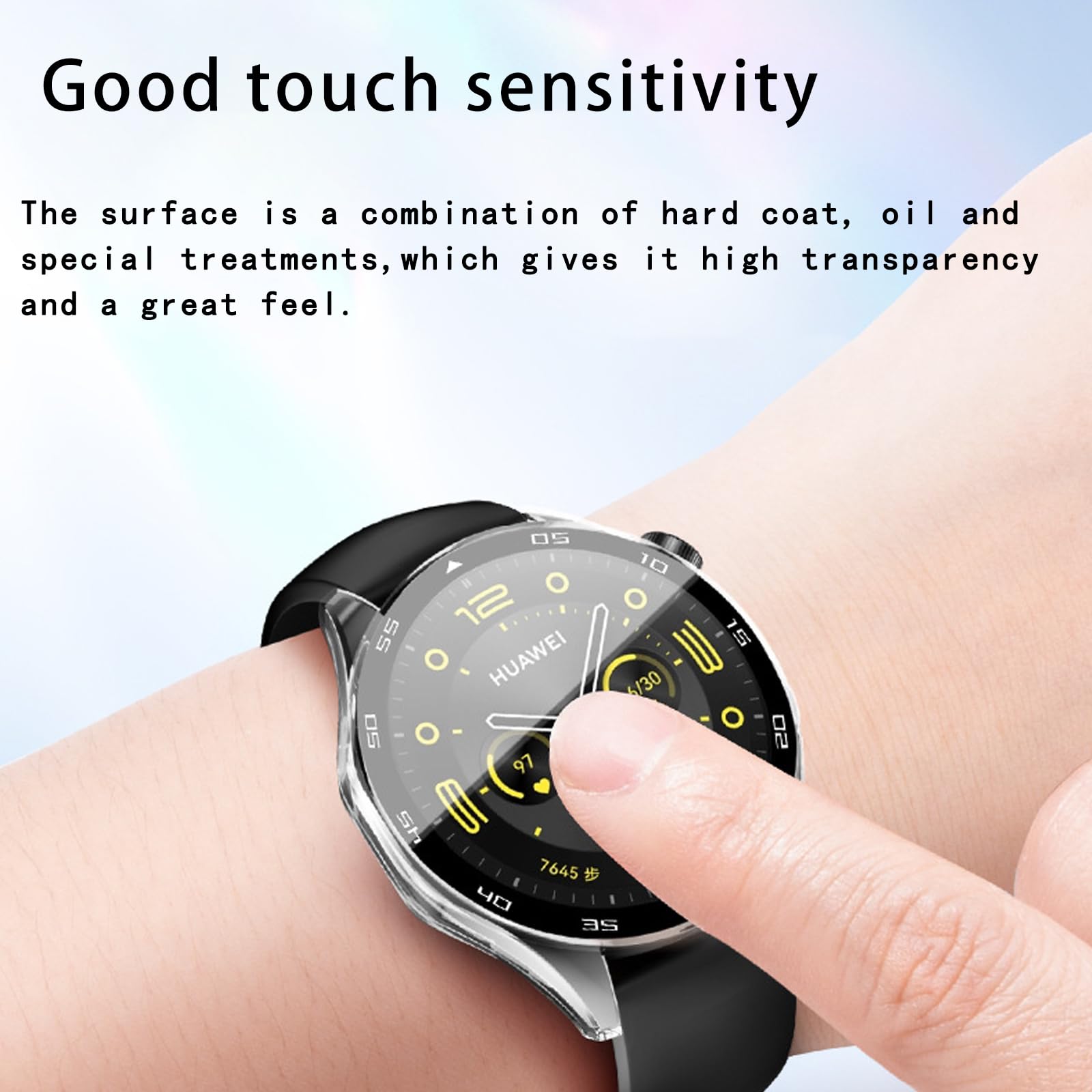 onetuo - Pellicola protettiva compatibile con smartwatch Fitonme da 1,69 pollici, HD trasparente e flessibile, in TPU, senza bolle, compatibile con custodia, qualità premium, 6 pezzi