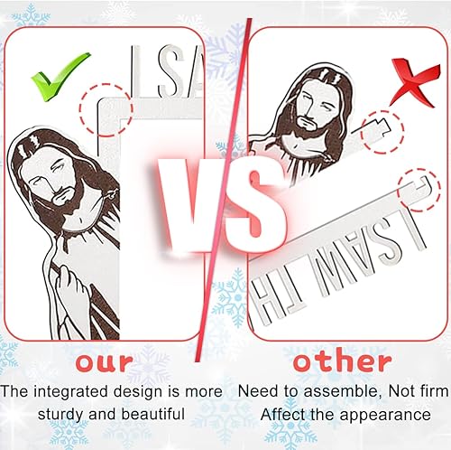 Miniatura 3 de Decoración grande y creativa de esquina de puerta, letrero divertido de madera para puerta de Jesús I Saw That, Bless This Home Wall Decoration,