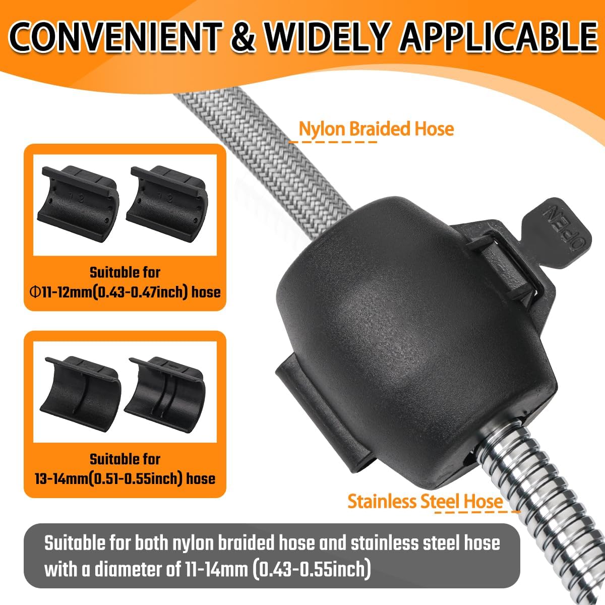 10.6oz(0.66lb) Pull Down Faucet Hose Weight Ball, Kitchen Sink Pull Out Sprayer Hose Gravity Ball Replacement Part, Universal Bathroom Basin Sink Stainless Steel & Braided Hose
