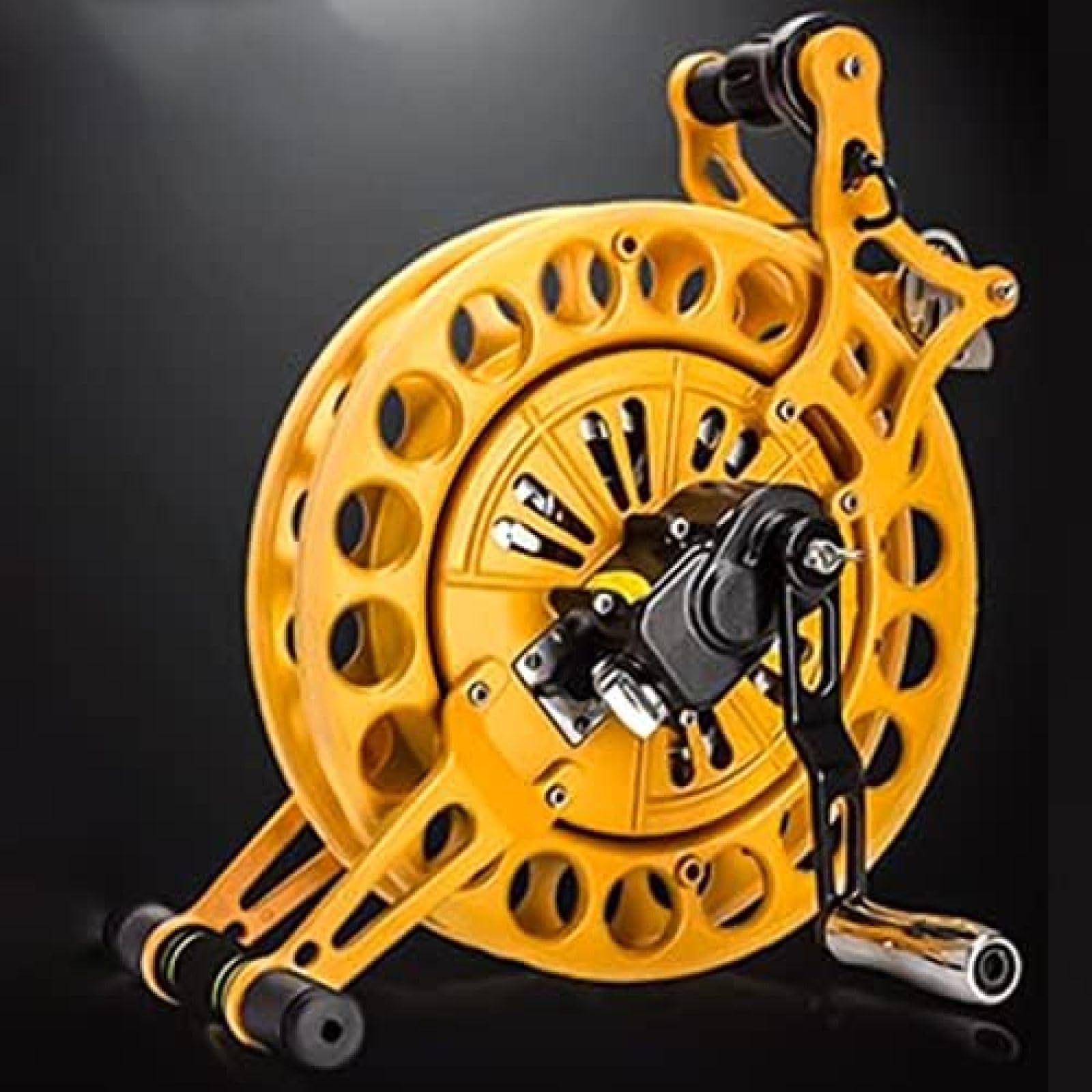 Agarre del Enrollador De Línea, Guía De Línea, Exterior, Enrollador De Hilo para Cometa, Enrollador De Carrete De Cuerda para Cometa Que Ahorra Trabajo para Adultos,Amarillo,32cm,YUYANAIAI