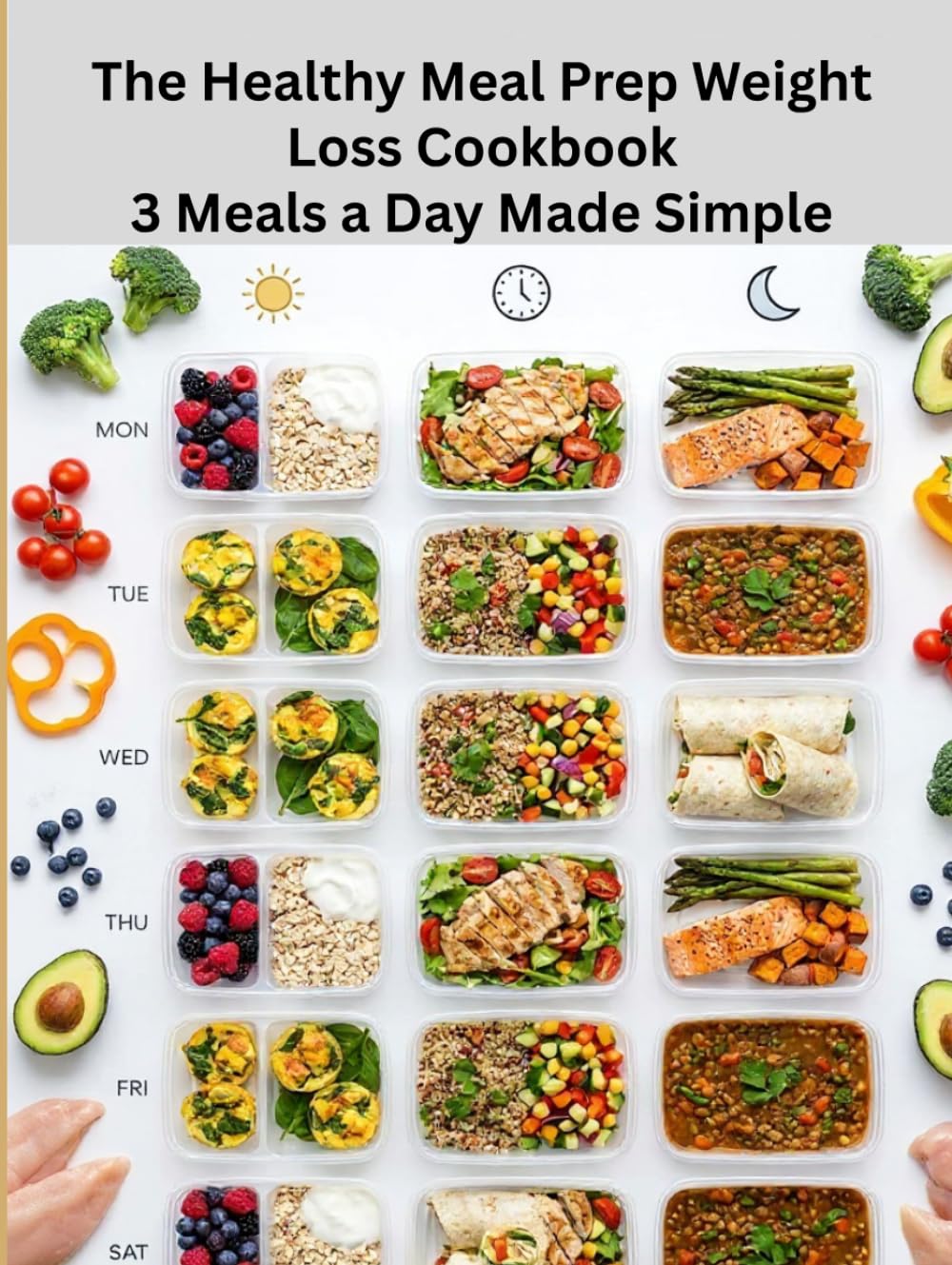The Healthy Meal Prep Weight Loss Cookbook: 3 Meals a Day Made Simple: Easy Weekly Meal Plans with Breakfast, Lunch & Dinner Options for Busy ... Simple: Global & Indian Cookbooks Series)      Hardcover – February 10, 2026