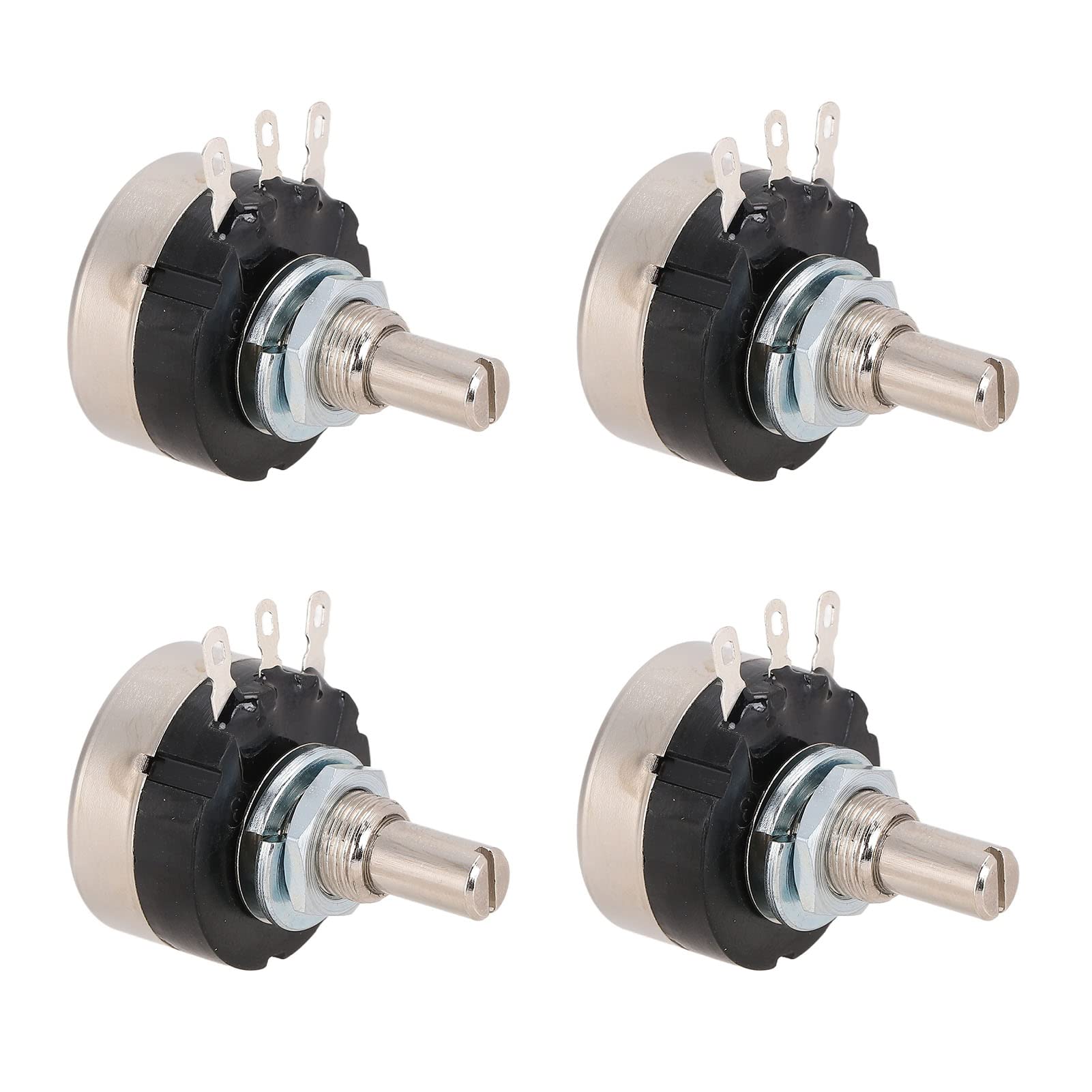 Potenciómetro Torvex, kit de 20 potenciómetros de película de carbono de una sola vuelta, resistencia variable y recortador rotativo para control de velocidad de motor. (B105 1M)