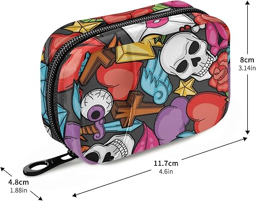 Vista 17 de Pastillero de viaje semanal pequeño lindo pastillero 7 días pastillero soporte vitamina botella organizador corazón azul Beige