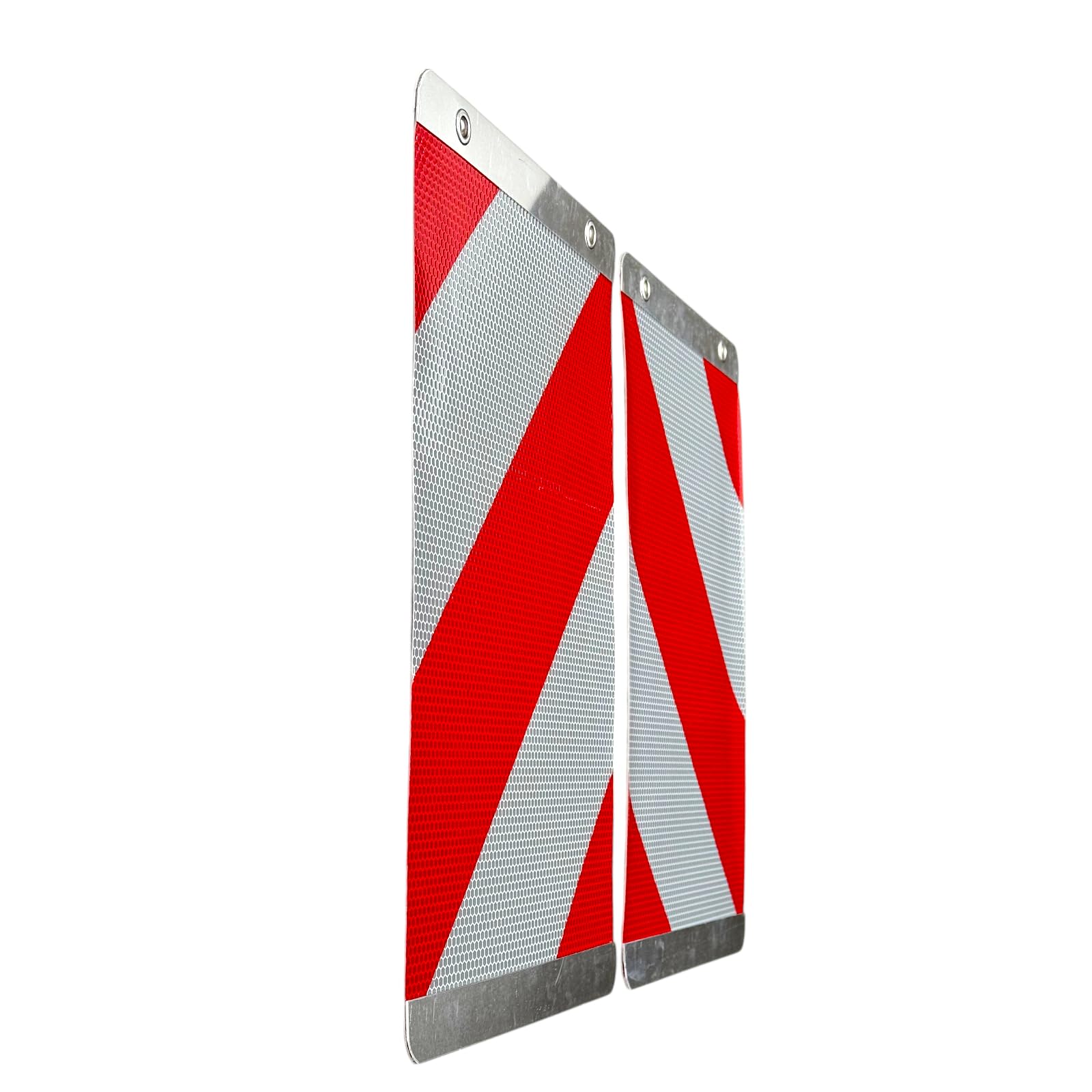 MelTruck Juego de 2 banderas de advertencia con soporte de aluminio para plataforma de carga, plataforma elevadora para camión