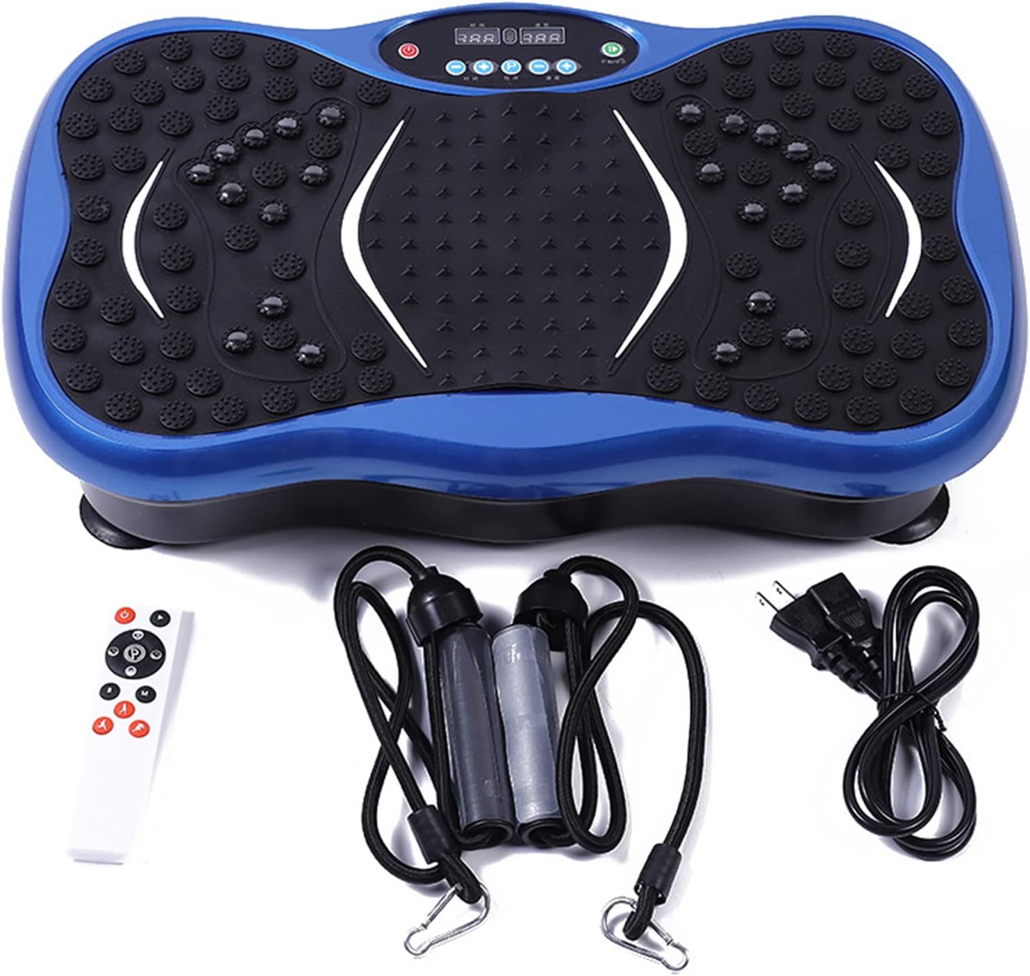 Ejercicio con placa de vibración entrenamiento de cuerpo entero plataforma de Fitness con vibración, bandas de bucle equipo de entrenamiento en el hogar para tonificación de pérdida de peso