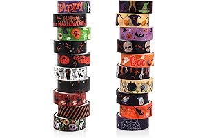 20 Rolls Halloween Washi Tape: A Spooktacular Adhesive Adventure for Your Halloween Crafts!
