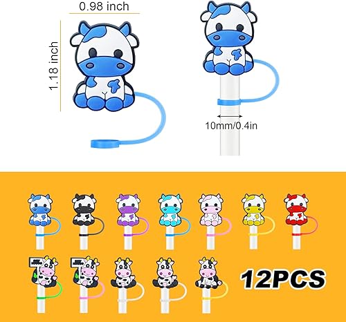 Miniatura 3 de 12 fundas de popote de silicona, 0.4 pulgadas0.394 in, lindas patas de perro, reutilizables, accesorios para popotes para sorbetes de 30 y 40 onzas,