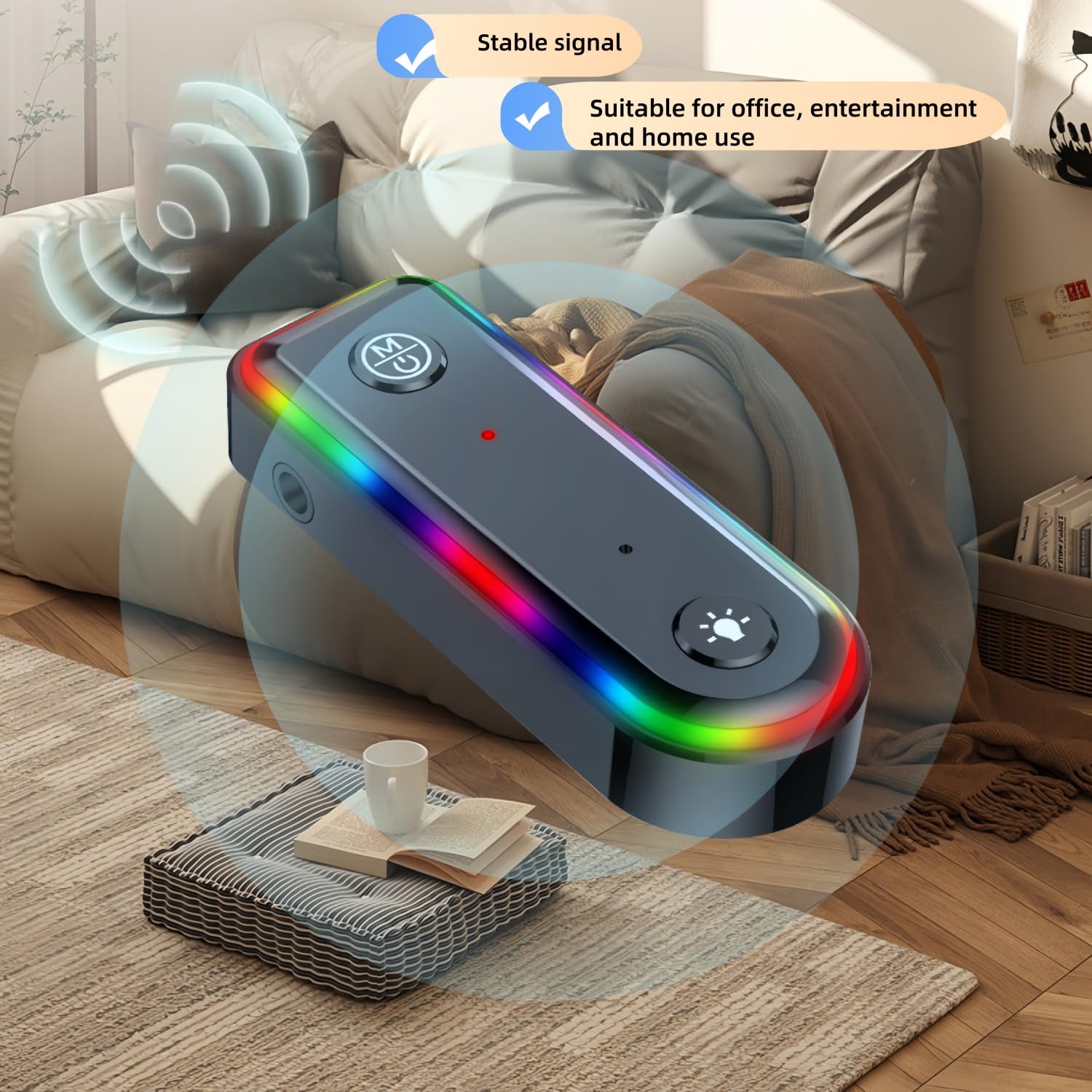 Samochodowy odbiornik Bluetooth5.0 Adapter Audio samochodowy, adapter AUX Bluetooth, redukcja szumów dla telewizora, głośników, PC i słuchawek