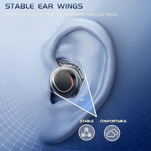 Vista 6 de IAMJOY Wireless Gaming Earbuds, 20ms Low Latency, Game Earbuds with Mic, 2.4GHz & Bluetooth, Compact LED Display Compatible with Meta Quest 3/2