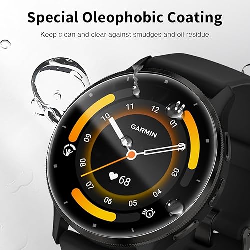 Vista 4 de LK 6 unidades para Garmin Venu 3 Protector de pantalla 45mm - Protector de pantalla de TPU suave autorreparable, antiarañazos para Garmin Venu 3