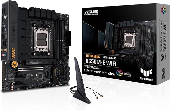 Placa Mãe Asus TUF Gaming B650M-E WIFI, Chipset B650, AMD AM5, mATX, DDR5, 90MB1FV0-M0EAY0